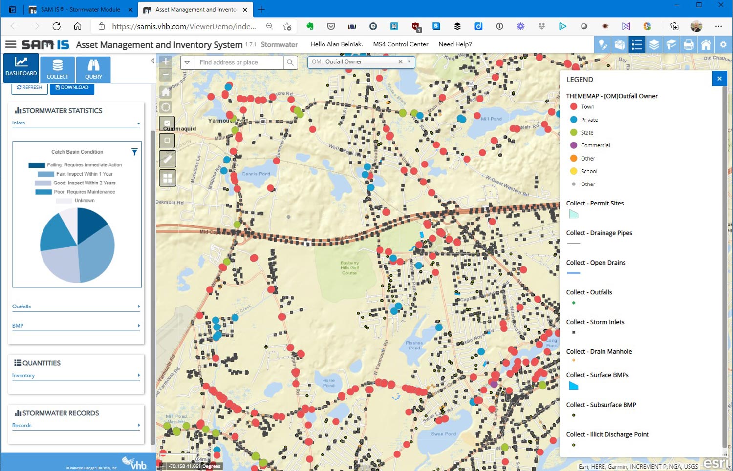 The module can be used to understand and manage your stormwater inventory.